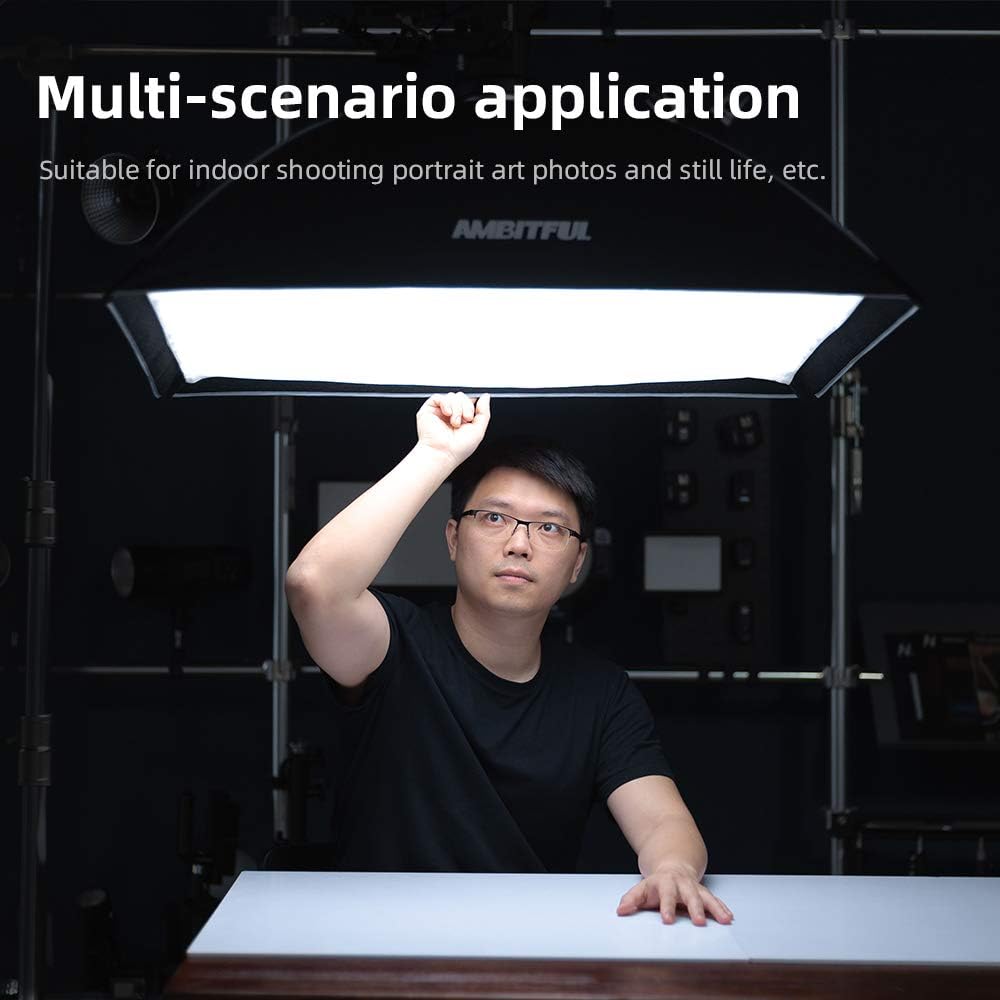 AMBITFUL 60x90cm Softbox with Grid & Bag for Bowens Mount Lights