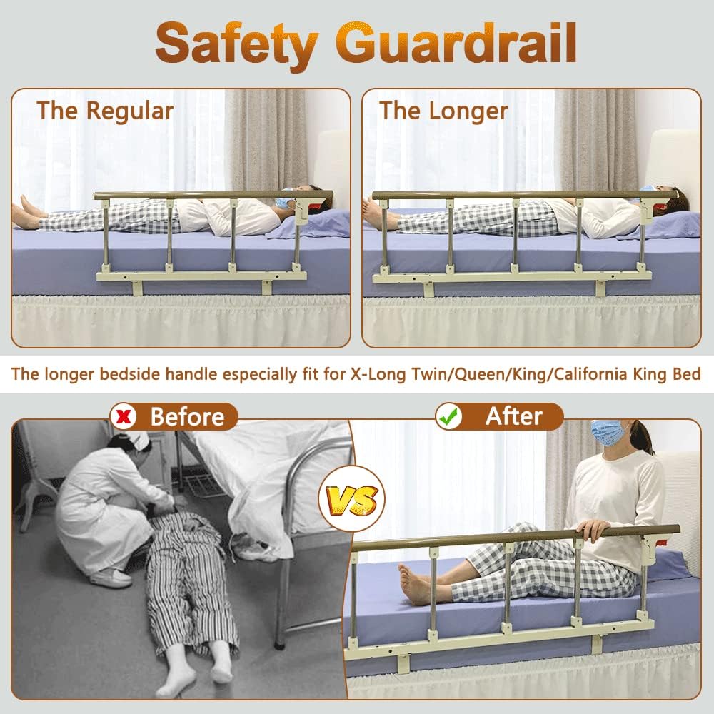 Bed Assist Rail for Elderly Adjustable Safety Bed Rail Support Handle Mybow