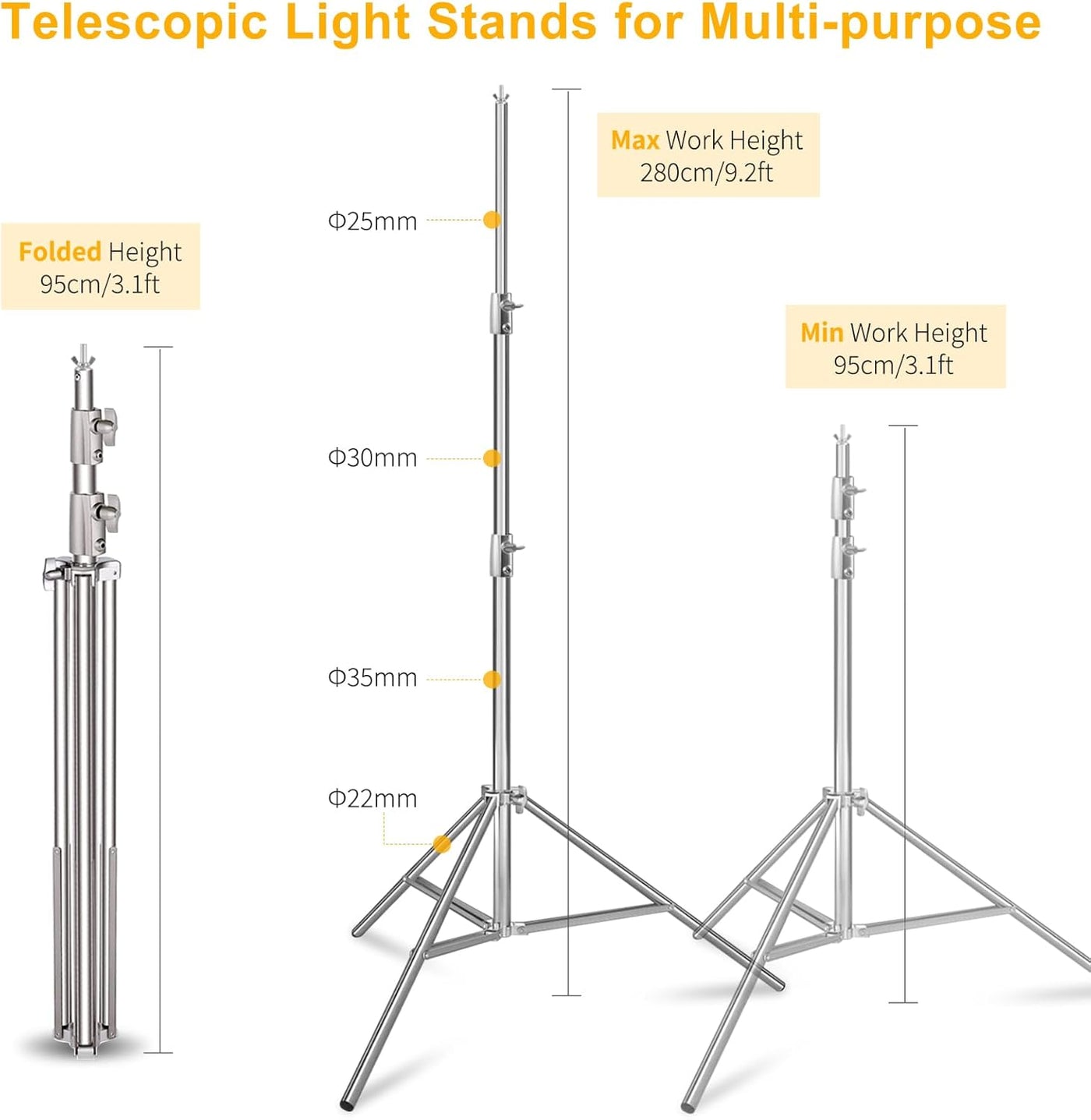 MSKIRA 9.2x10ft Adjustable Backdrop Stand – Heavy Duty Support System for Events