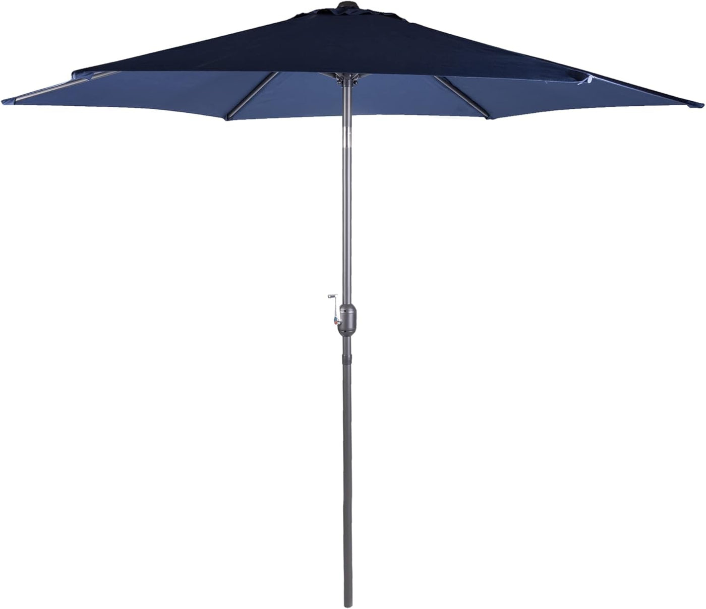 2.7m Round Parasol Blue with Tilt Push Button Crank Handle Garden Patio Shade