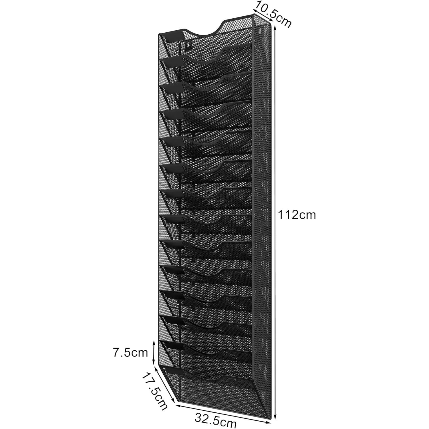 Metal 14 Tier A4 Wall Mounted Document Holder File Organizer Rack EasyPAG