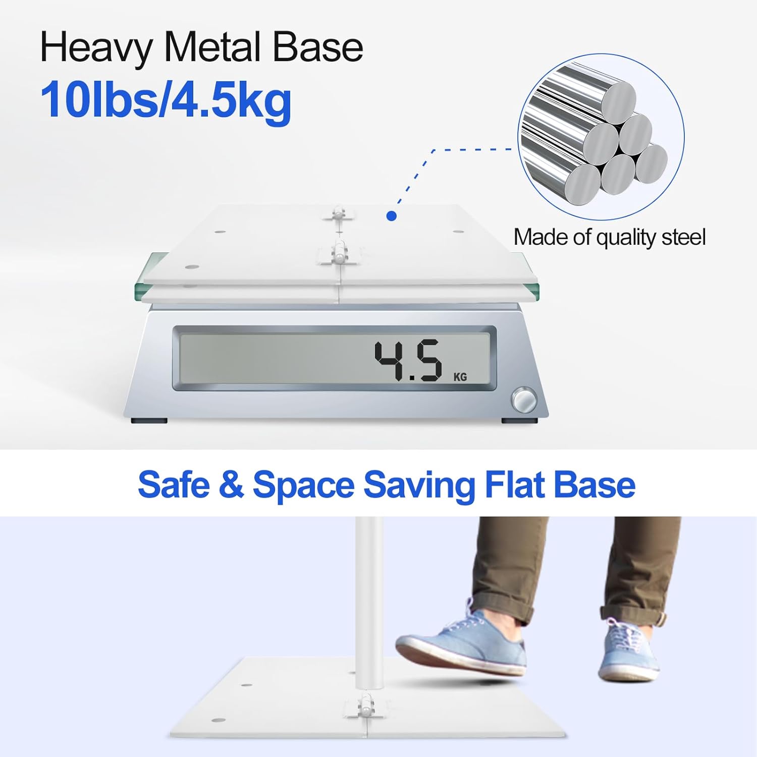 EMART 8.5x10ft Backdrop Stand – Heavy Duty White Frame for Studio & Events