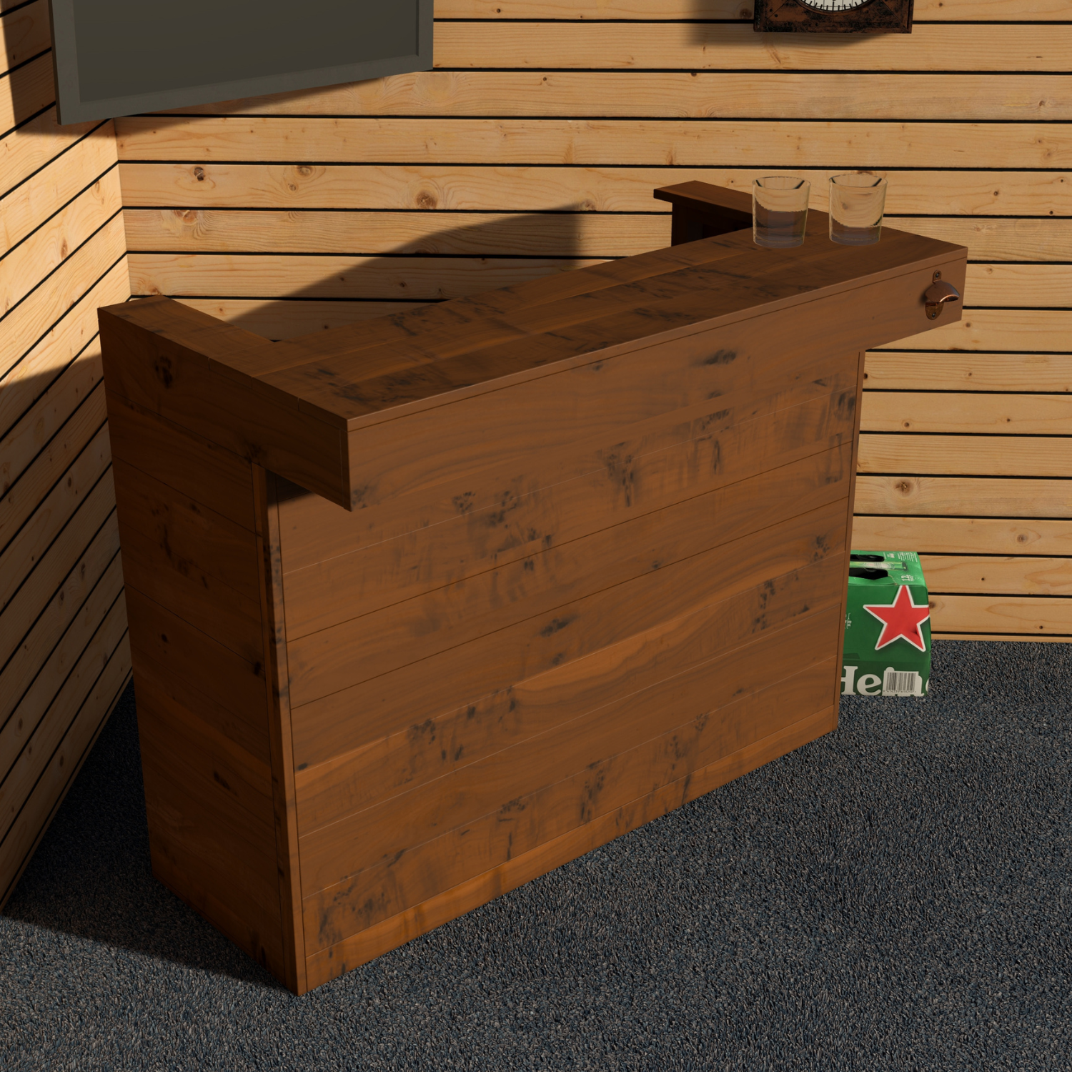 Garden Bar Outdoor Wooden Drinks Bar Rustic Patio Entertaining