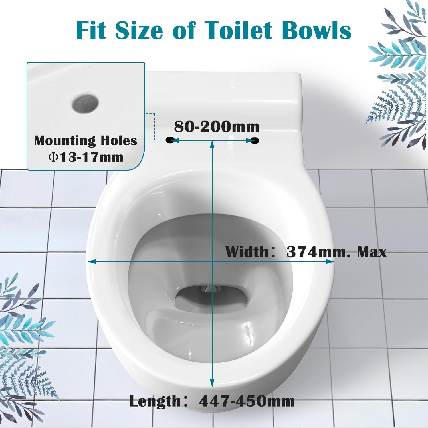 STOREMIC Soft Close Toilet Seat, O Shape White Lid with Quick Release Fixing