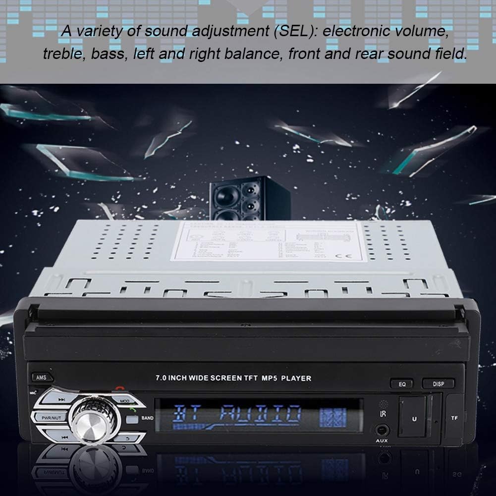 Multimedia Car Stereo 7'' 24Bit DAC, High-Speed USB2.0 Touch Screen WAV Support