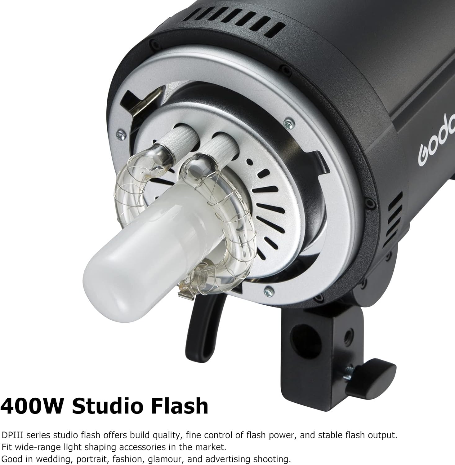 Godox DP400III 400Ws Studio Flash, GN65, Bowens Mount, 2.4G Wireless, Fast Recycle