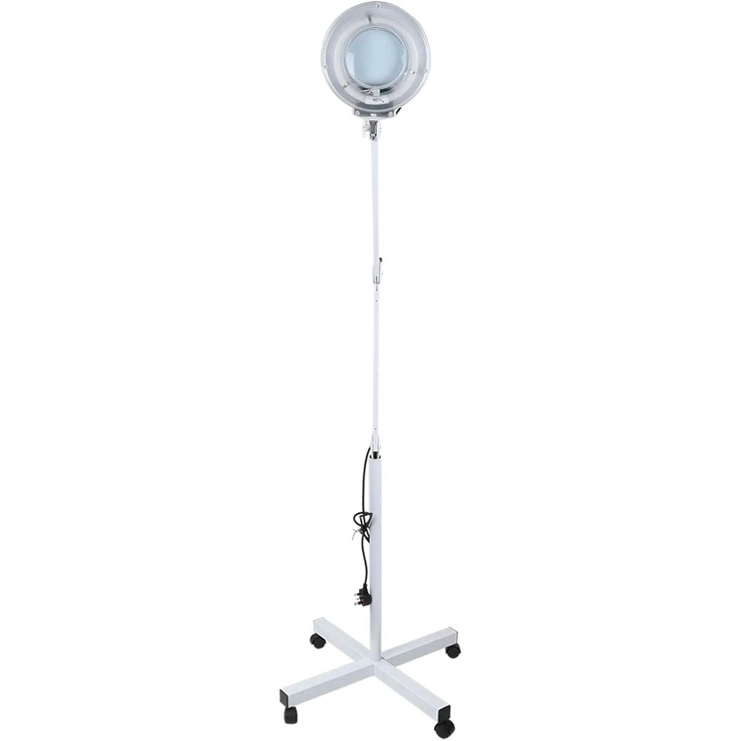 5X Magnifying Floor Lamp with Wheels – Adjustable Arm for Beauty & Tattoo