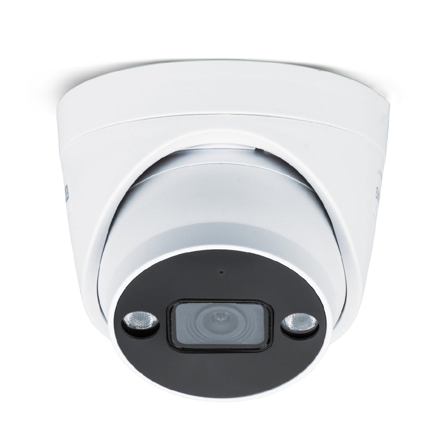 White security camera on a white background