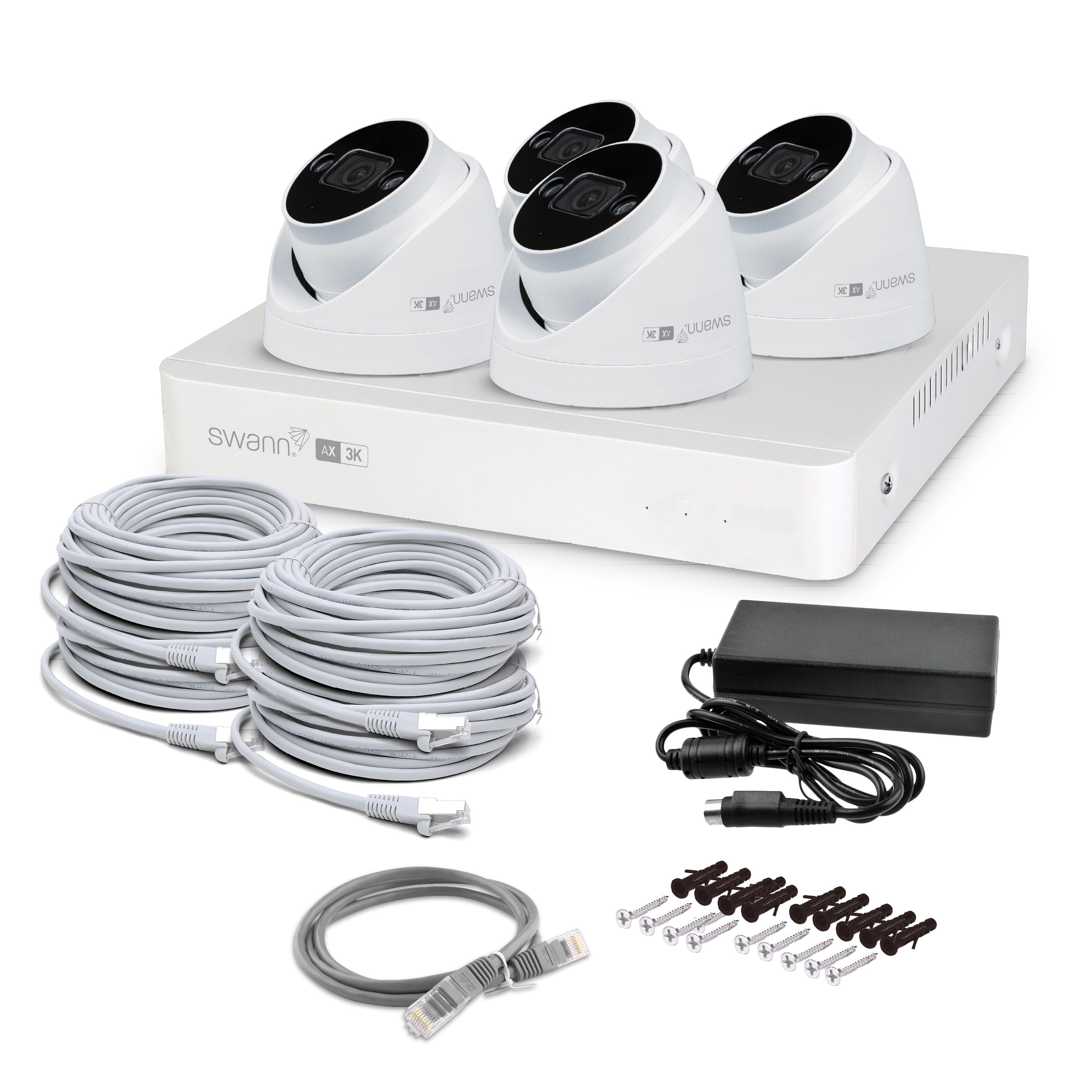 Swann AdvancedX 5MP 1TB 8-Channel Wired NVR CCTV with 4 Dome Camera Kit