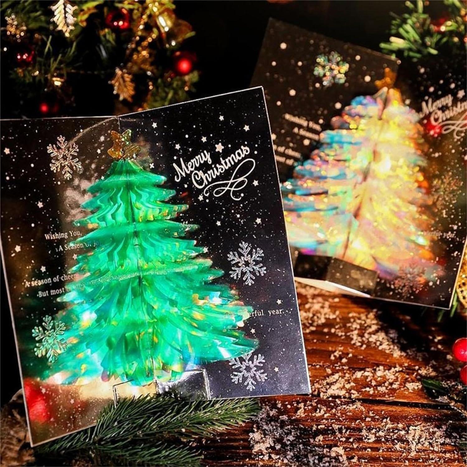2pcs Pop Up Christmas Cards, 3d Cards, Greeting Cards with Envelopes - Massive Discounts