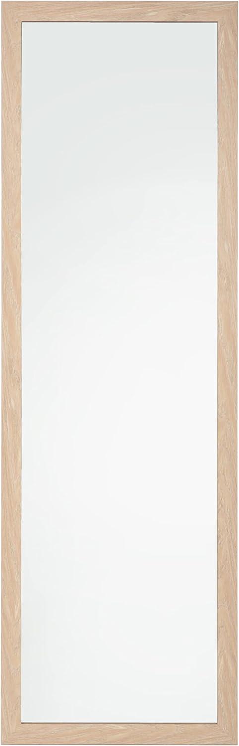 Washed Wood Wall Mirror - Rustic Elegance for Your Space - 35x110cm - Massive Discounts