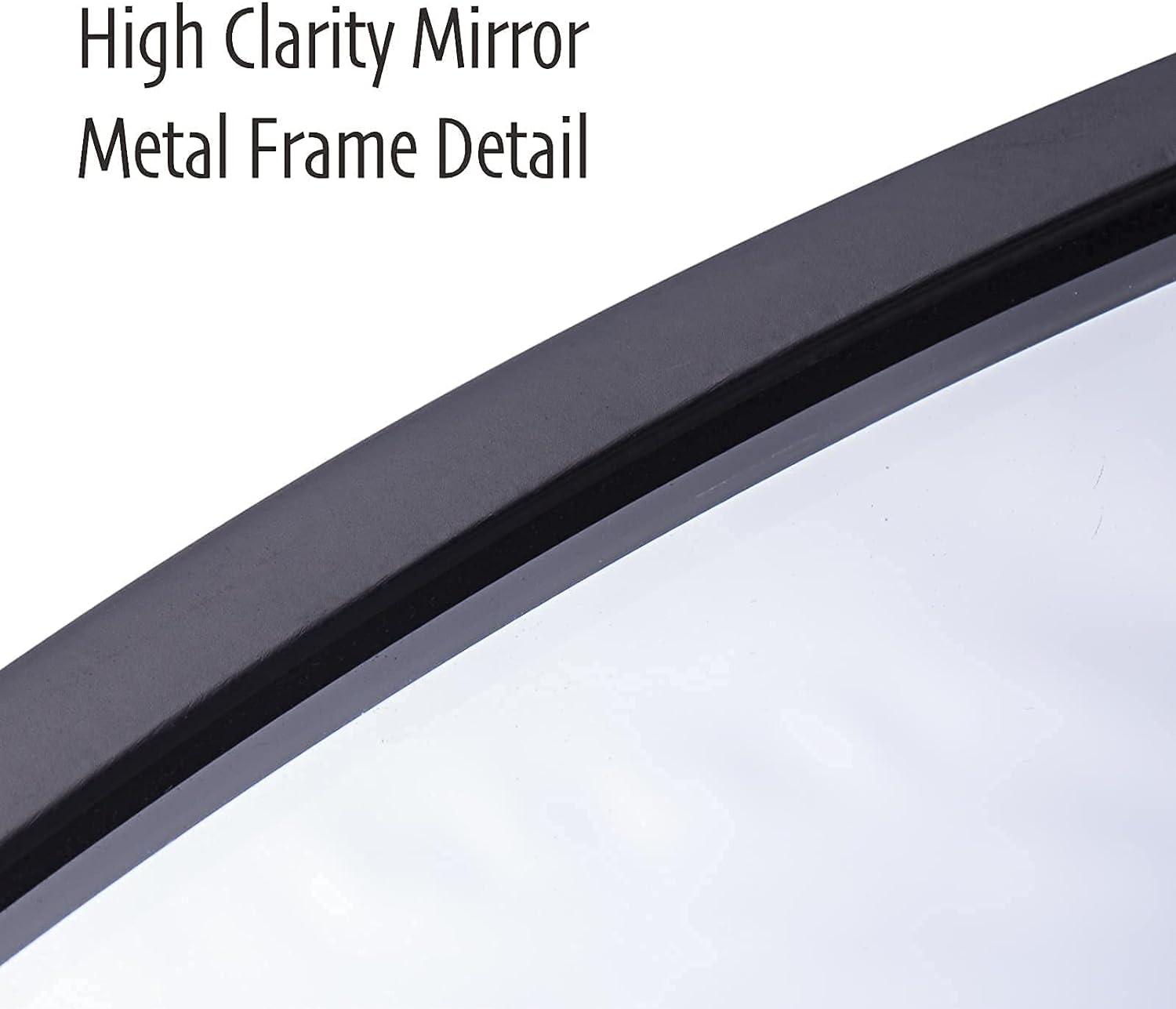 ZENIDA Round Mirror for Wall, 50x50 cm Metal Framed Circle Mirror - Massive Discounts