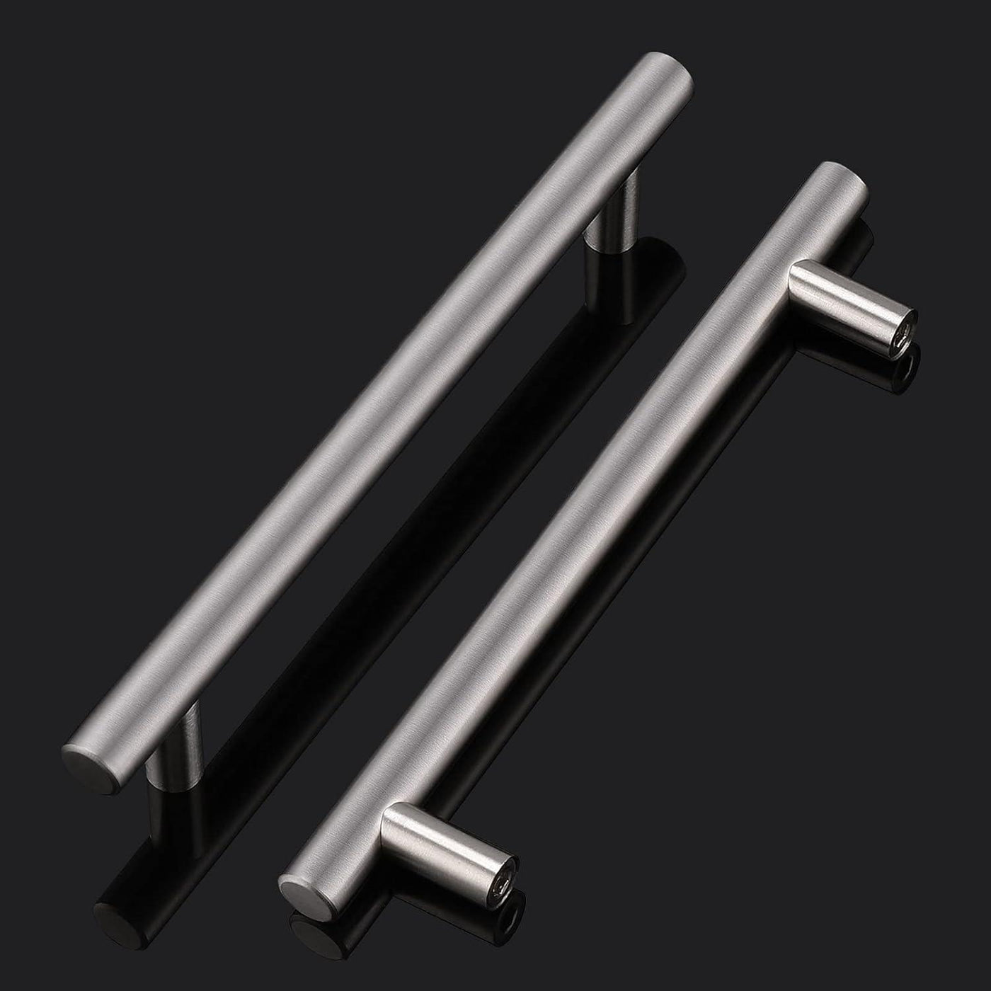 Probrico 20 Pack Brushed Nickel T-Bar Kitchen Handles - 160mm Hole Centers