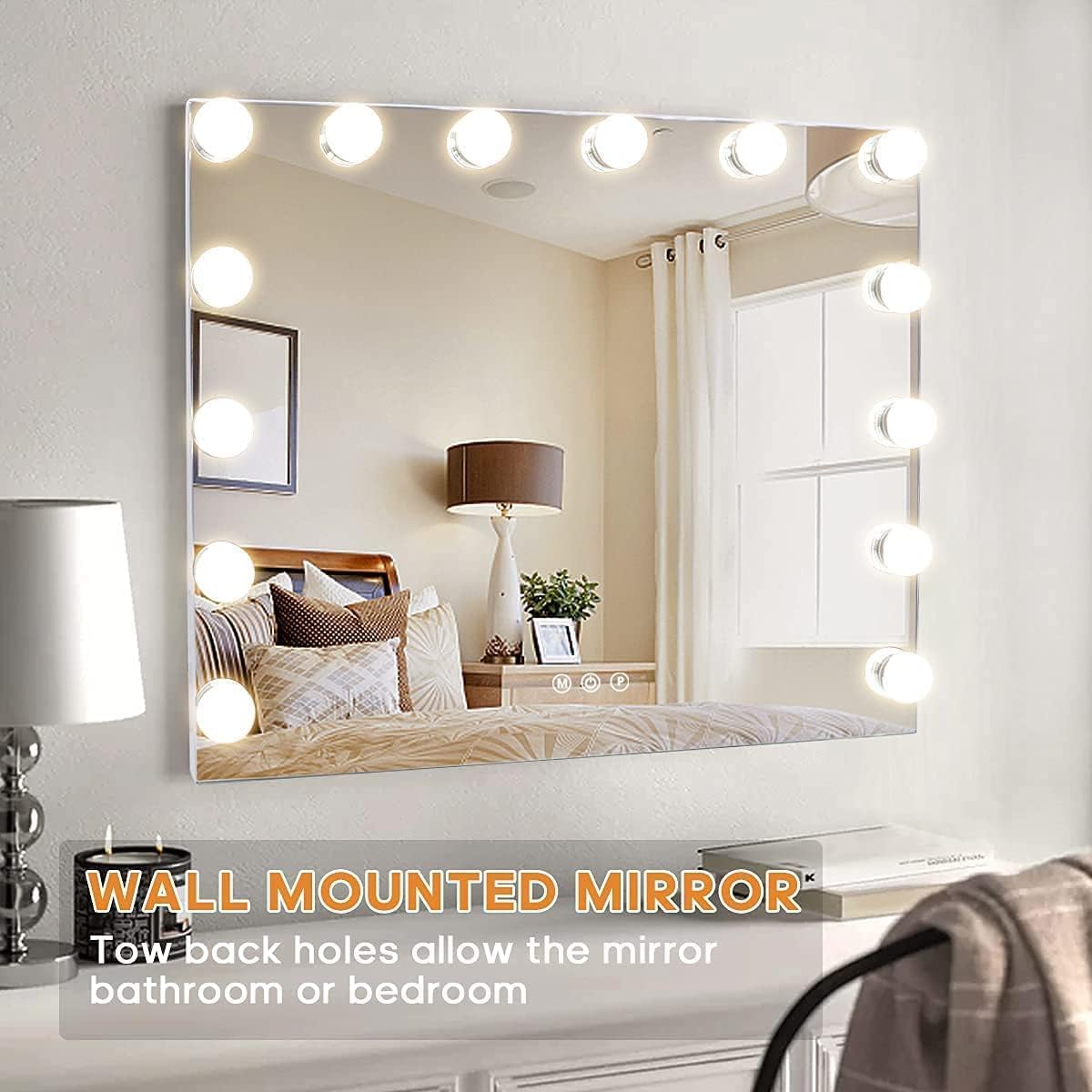 Hansong Hollywood Vanity Mirror with 14 Lights, 3 Modes, Large Makeup Mirror