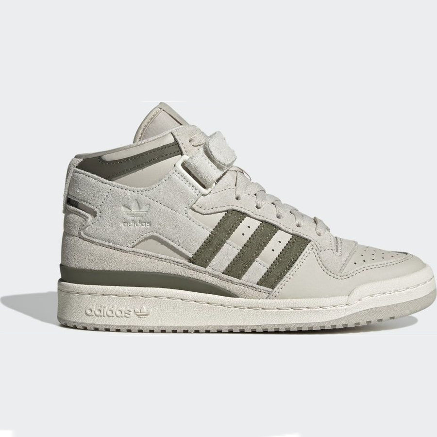 Womens Adidas Leather Forum Mid Shoes Green Sneakers Size UK4.5 EU37.5