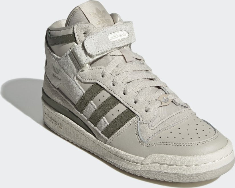 Womens Adidas Leather Forum Mid Shoes Green Sneakers Size UK4.5 EU37.5