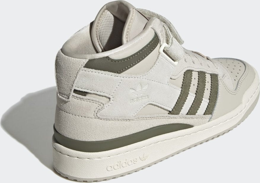Womens Adidas Leather Forum Mid Shoes Green Sneakers Size UK4.5 EU37.5