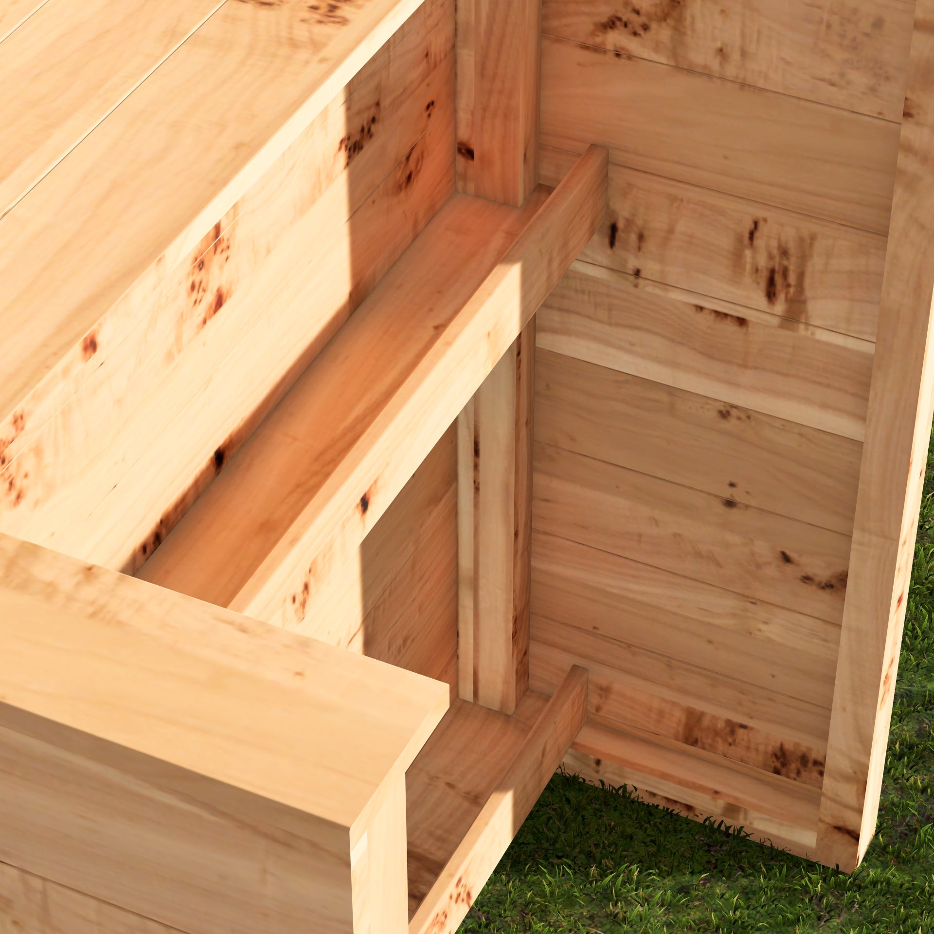 Wooden Pallet Bar 100cm Rustic Outdoor Garden Bar Storage Bars at Home