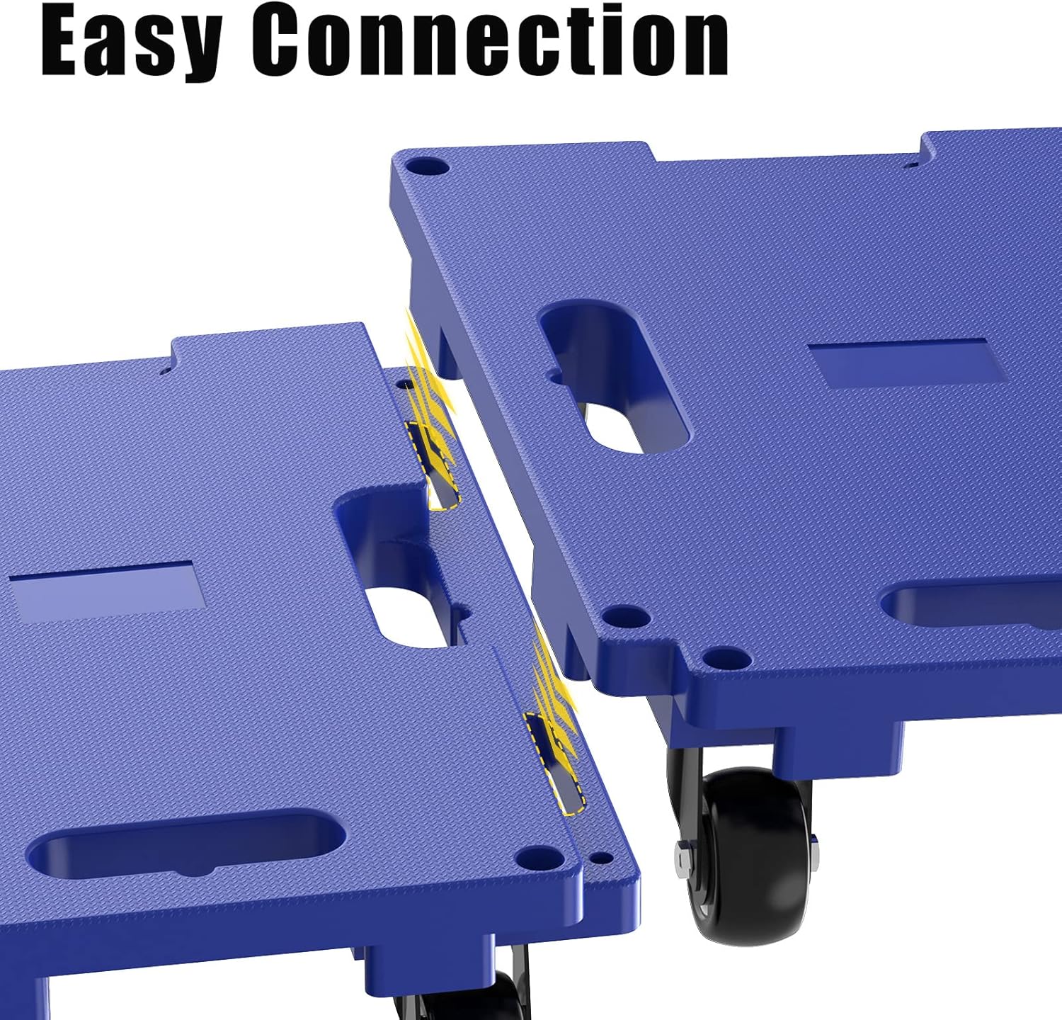 SOLEJAZZ Connectable Mobile Dolly 440LBS Piano Trolley, 2-Pack, Blue