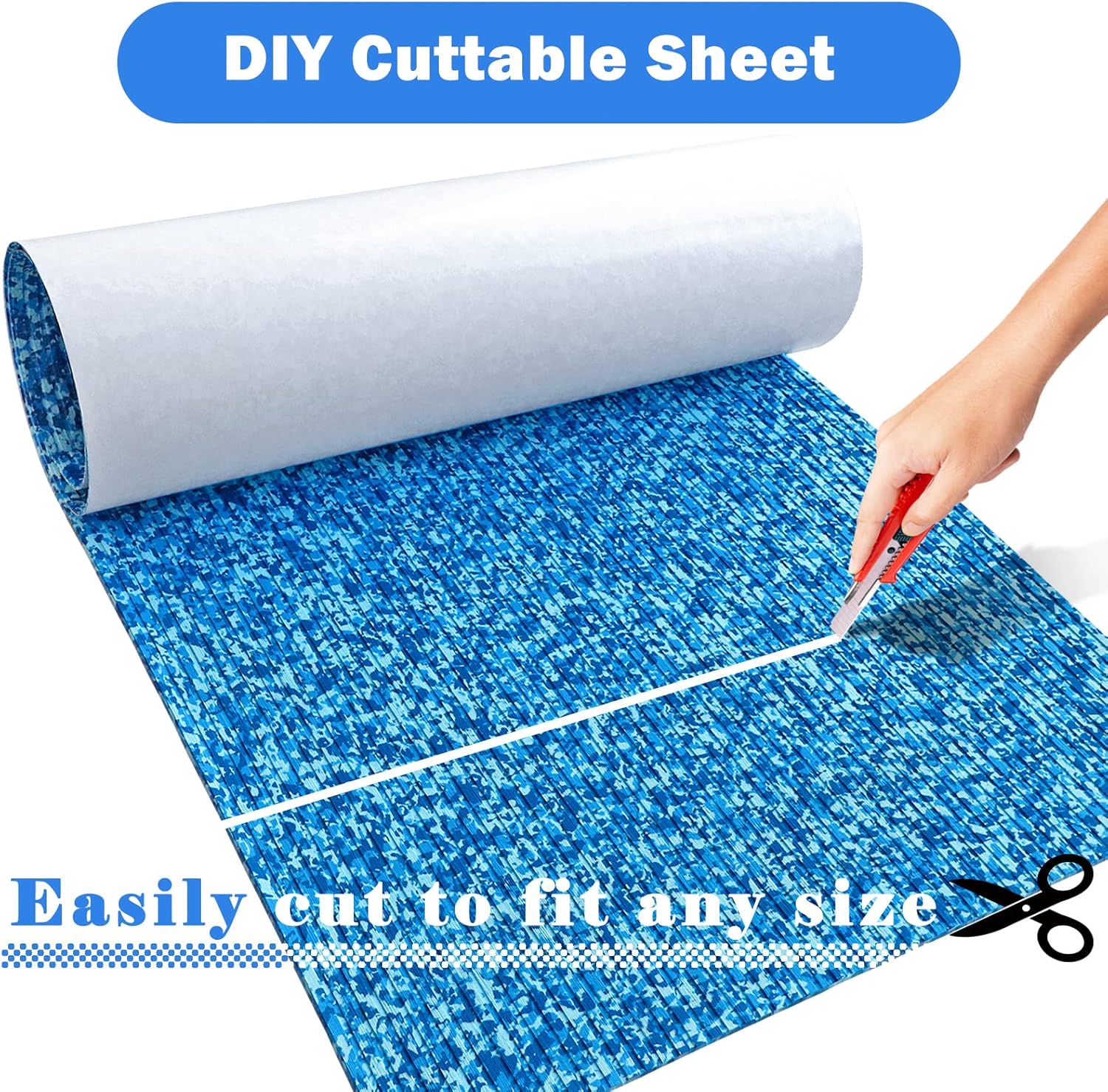 Boat Deck Flooring EVA Foam Non Slip Self Adhesive Camo Kayak Yacht 240x115CM