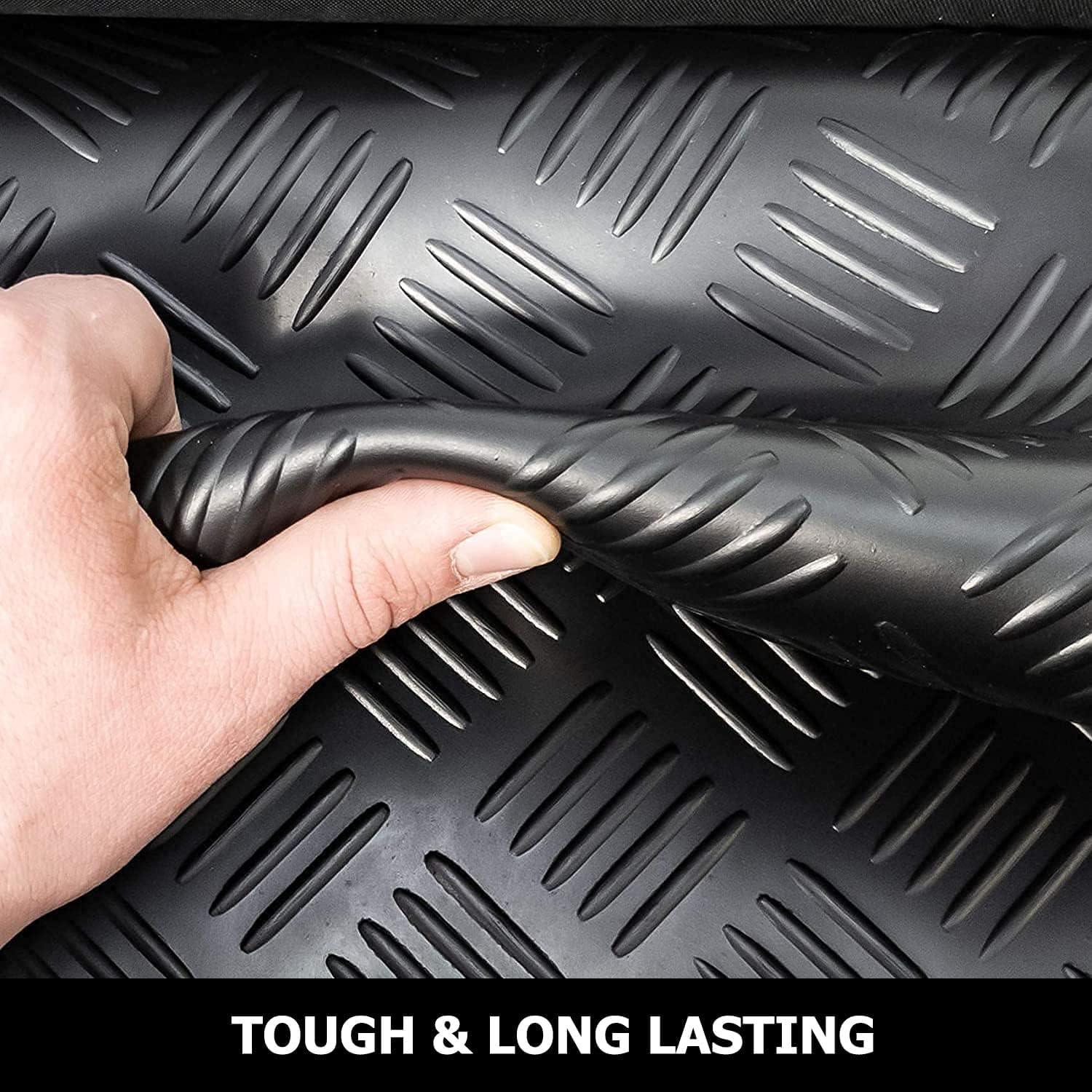 5 Bar Rubber Matting Roll 1m x 5m - Heavy-Duty Anti-Slip Garage Flooring - Massive Discounts