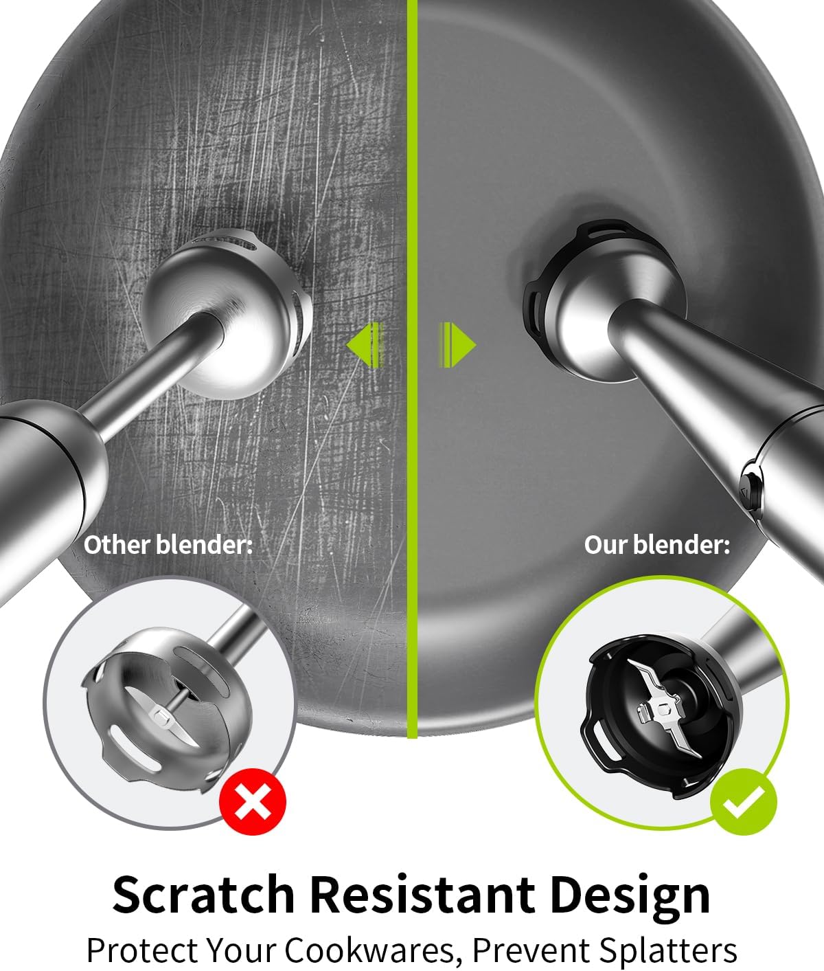 Shardor Hand Blender 3 in 1 1200W 20 Speed Turbo Stick with Whisk Dough Hooks