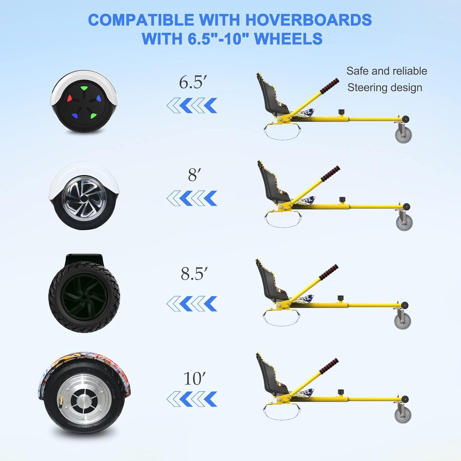 Hoverkart Go-Kart Accessories for Hoverboards 6.5in-10in Self-Balancing - Massive Discounts