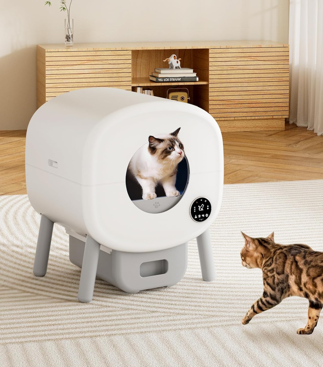 Self-Cleaning Cat Litter Box 76L with App Control & Odor Protection – Multi-Cat