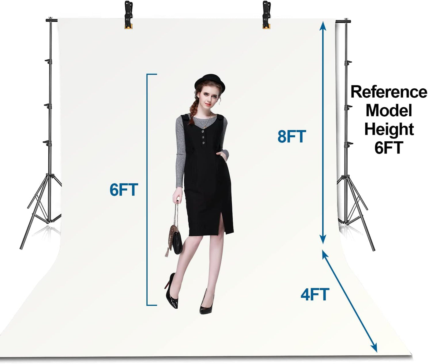 Backdrop Stand Kit with Clamps 10x8.5 ft  and Carry Bag Emart Frame Only