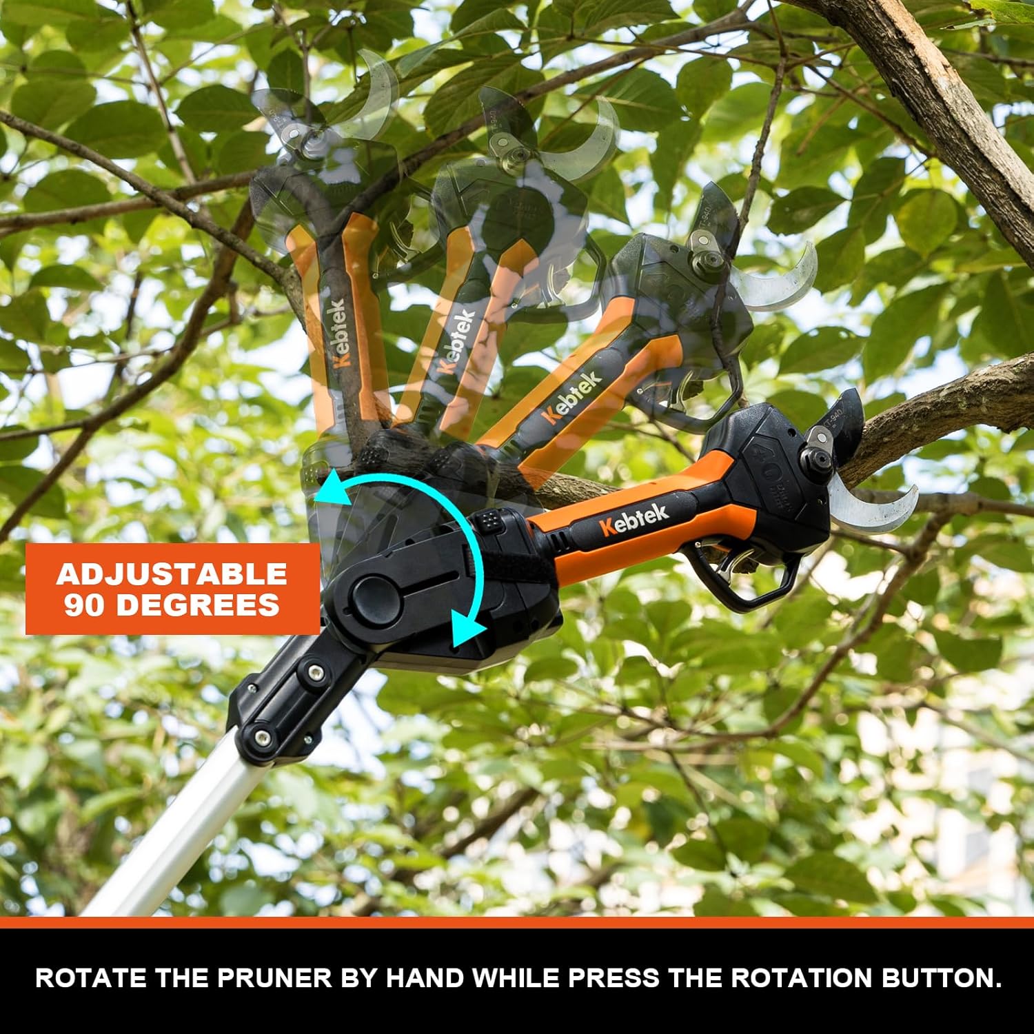 Tree pruner with adjustable mechanism in a tree setting
