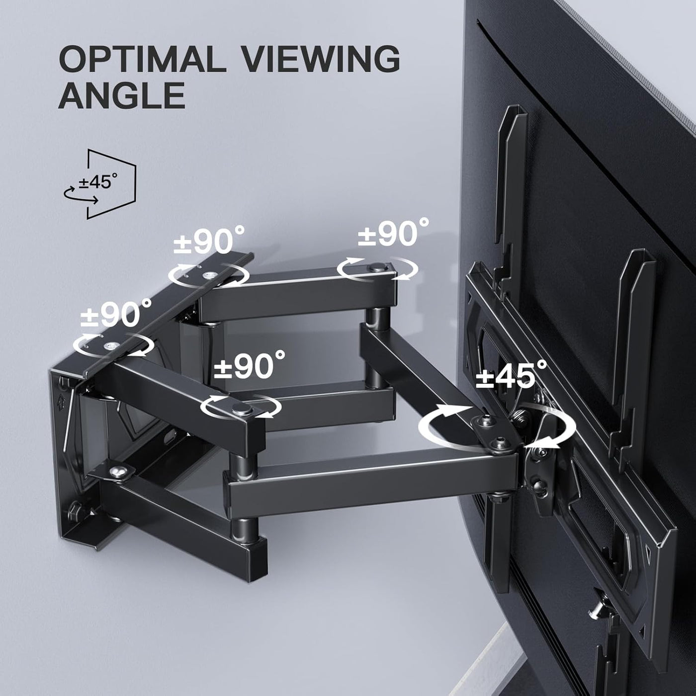 TV Wall Bracket Swivel Tilt Mount for 26-70 Inch Flat Curved TVs PERLESMITH