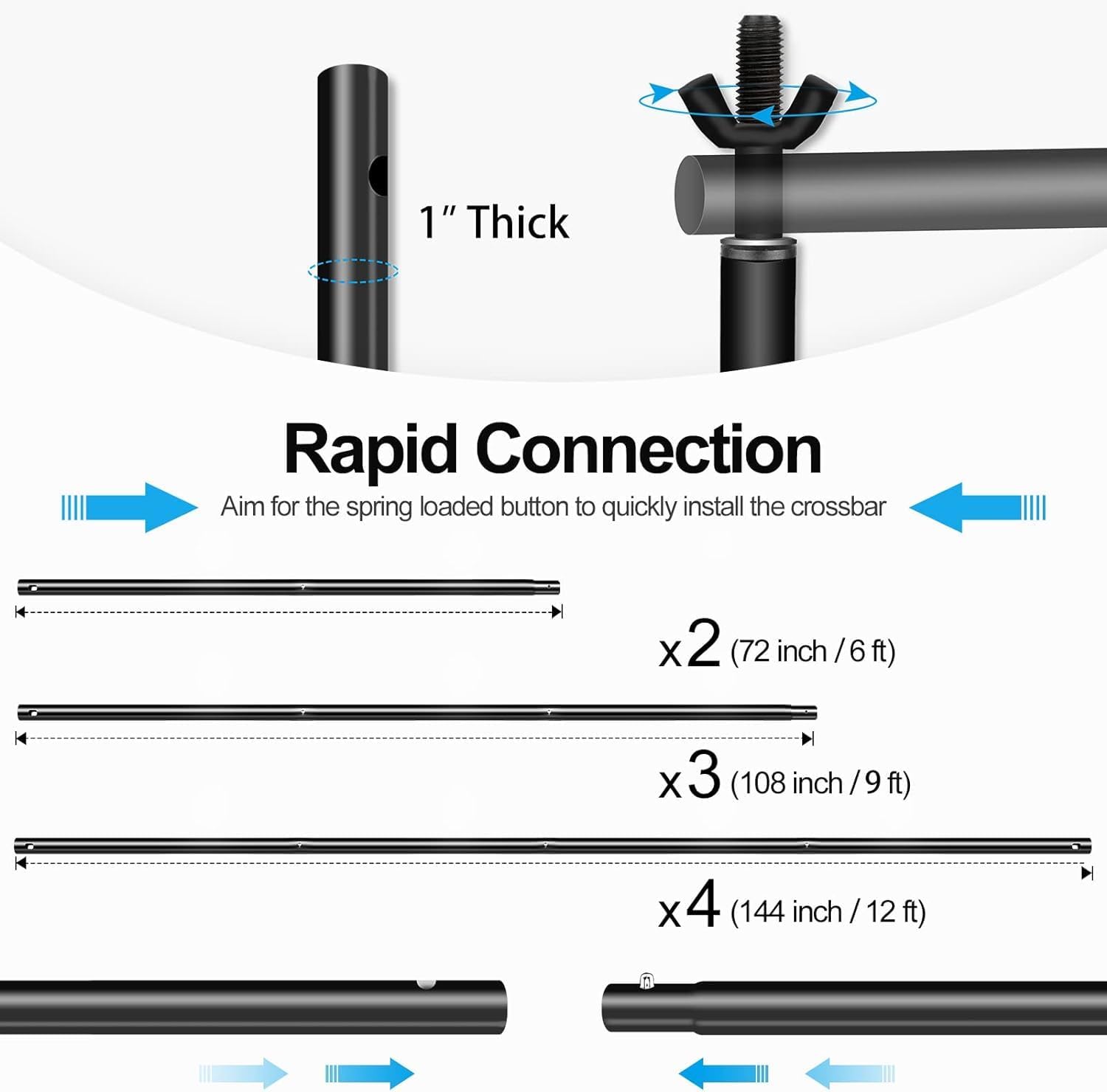 Photo Backdrop Stand 7x12ft Heavy Duty Adjustable Support Kit EMART