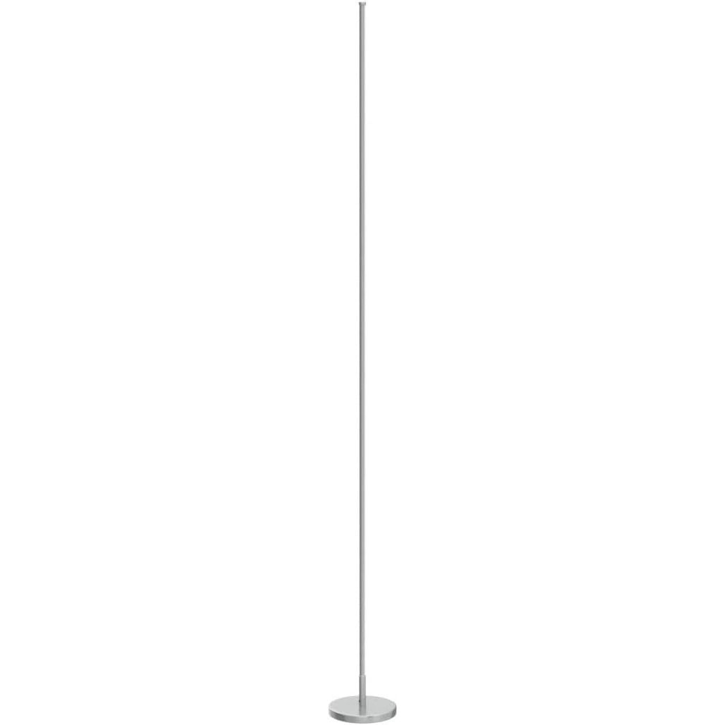 Silver floor lamp on a white background