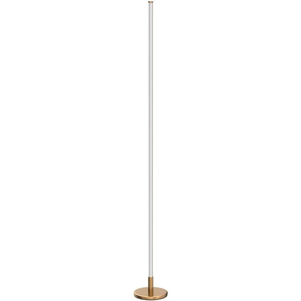 Tall, thin metal stand with a round base on a white background