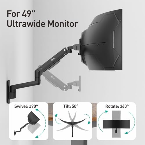 Ultrawide Monitor Wall Mount 17-49 Inch Adjustable 20kg VESA 100 WALI
