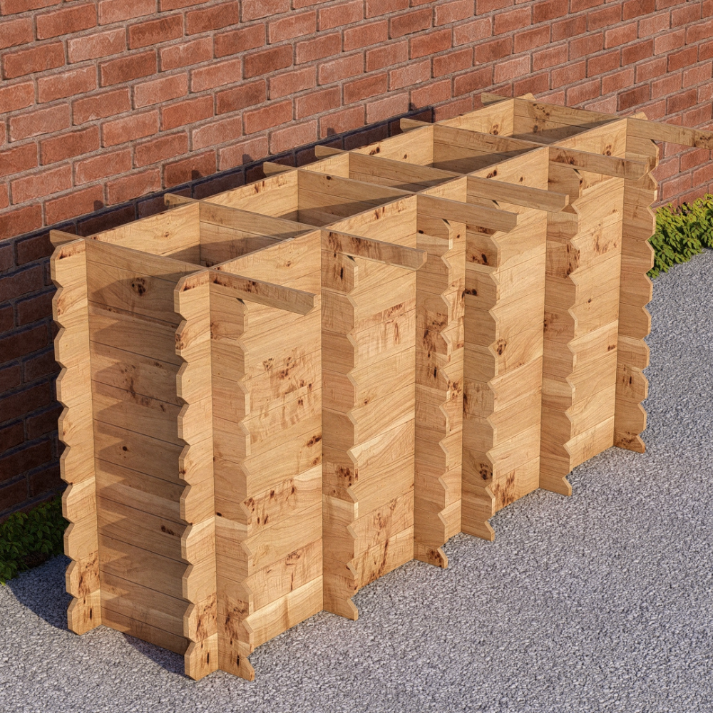 Large Garden Bar Outdoor Wooden 2m Drinks Bar Patio Interlock