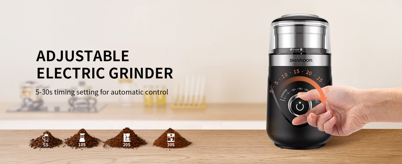 Coffee Grinder Electric 70g with 2 Stainless Steel Cups Spice Nuts SHARDOR