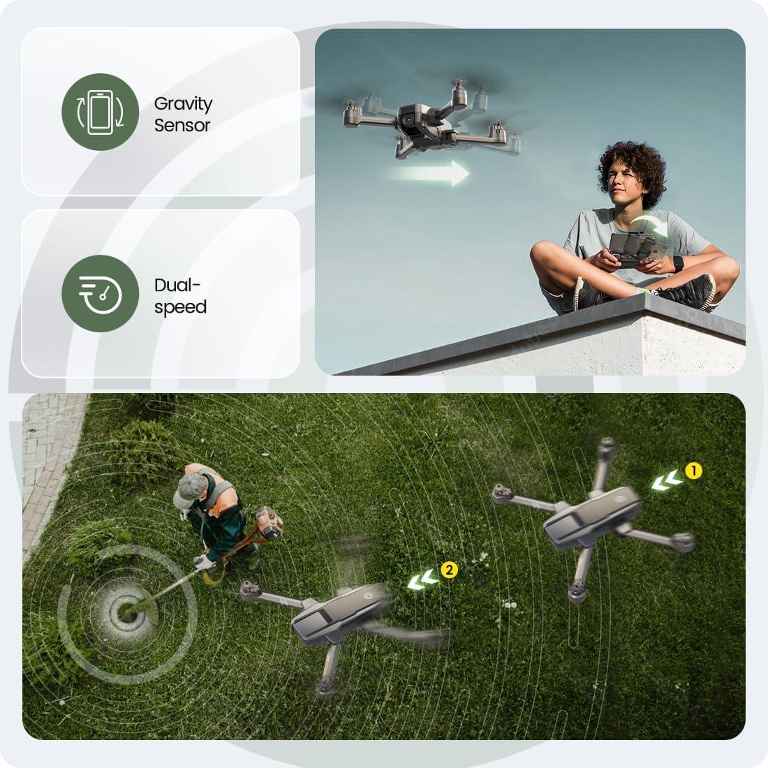 Holy Stone HS440 Foldable Drone, 1080P Camera, 40 Min Flight, Voice Control