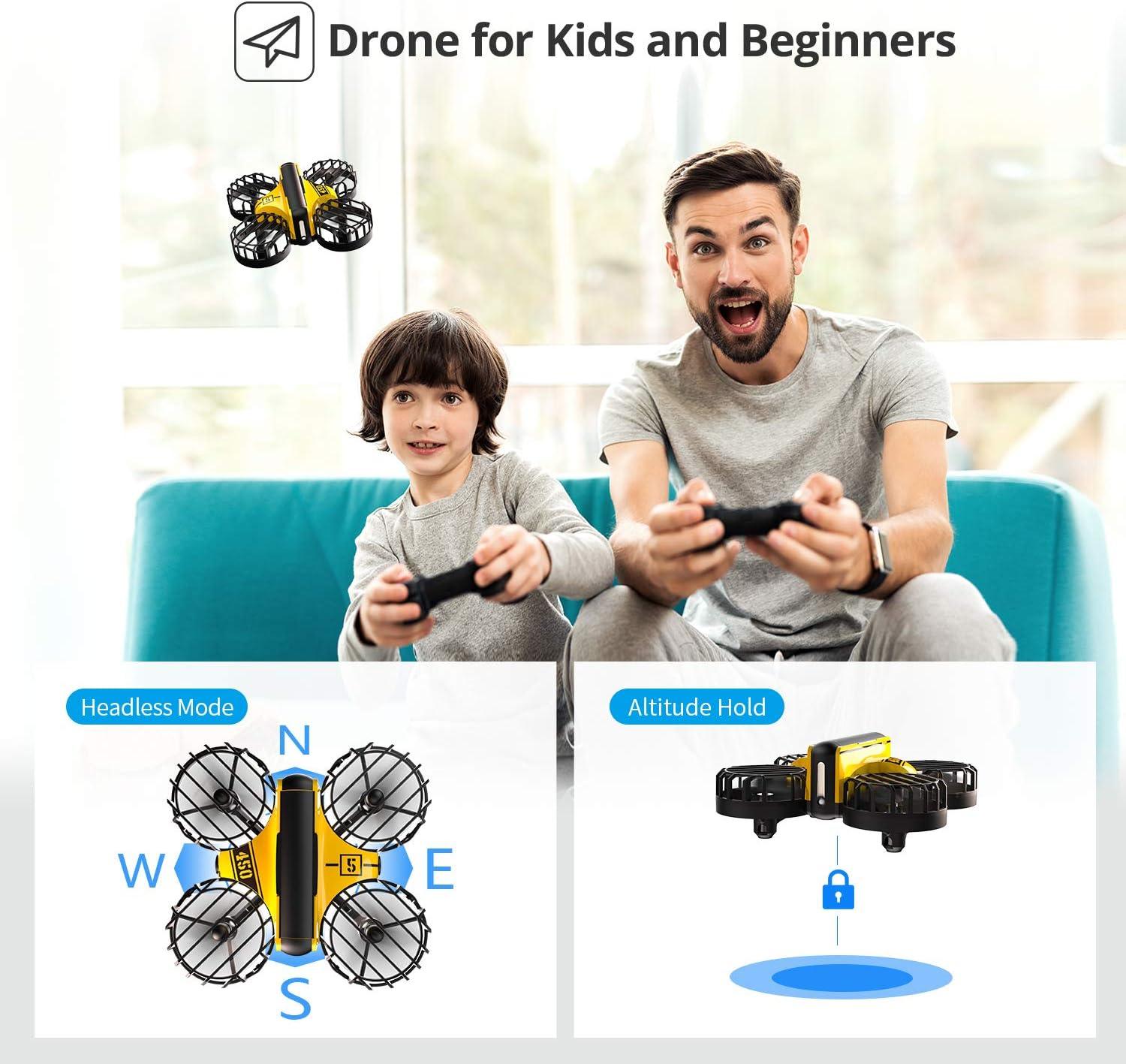 Holy Stone HS450 Mini Drone for Kids, 3 Batteries, Flips, Altitude Hold