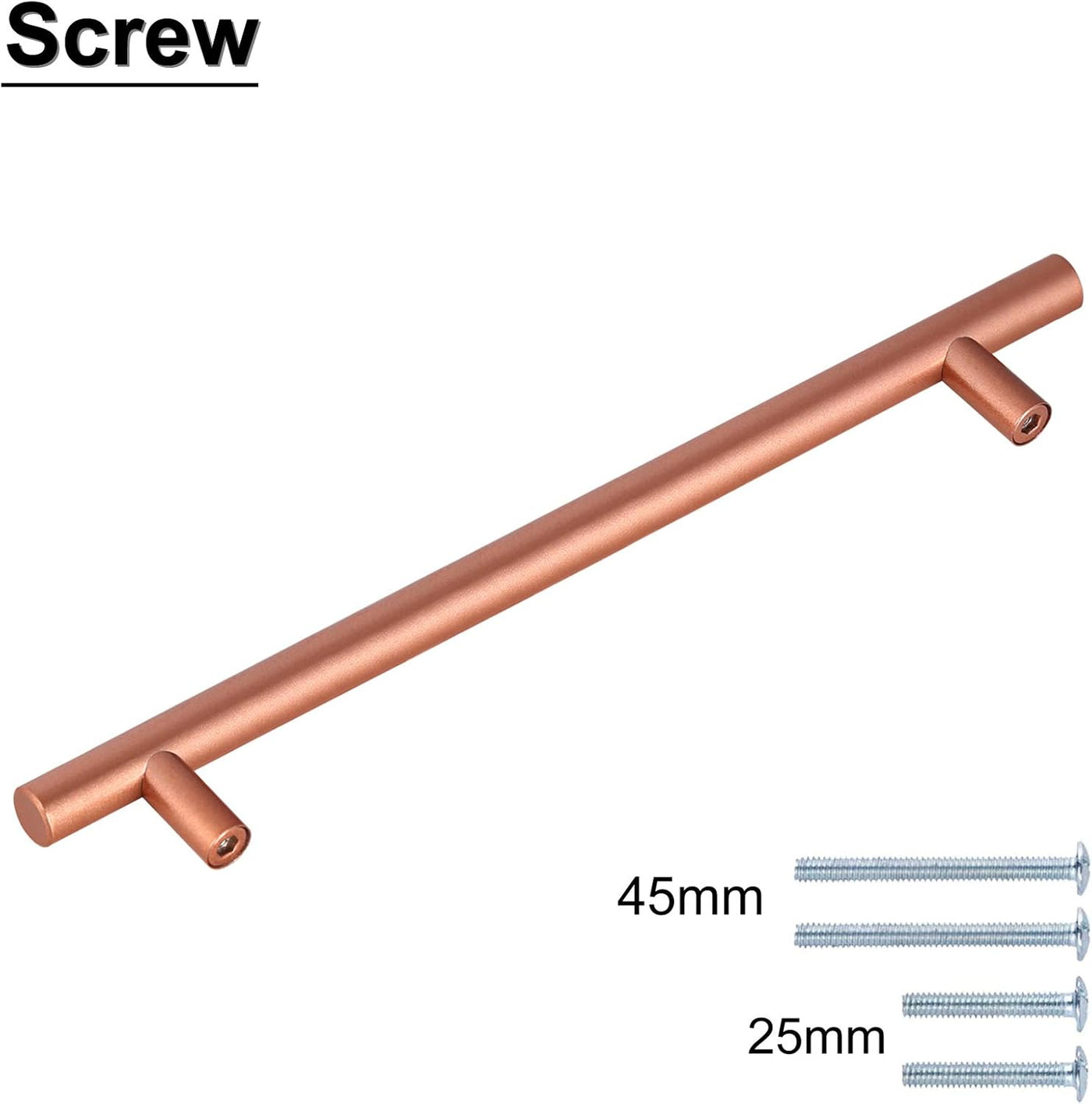 Probrico 20 Pack 192mm Copper Kitchen Cabinet Handles - Rose Gold Stainless Steel