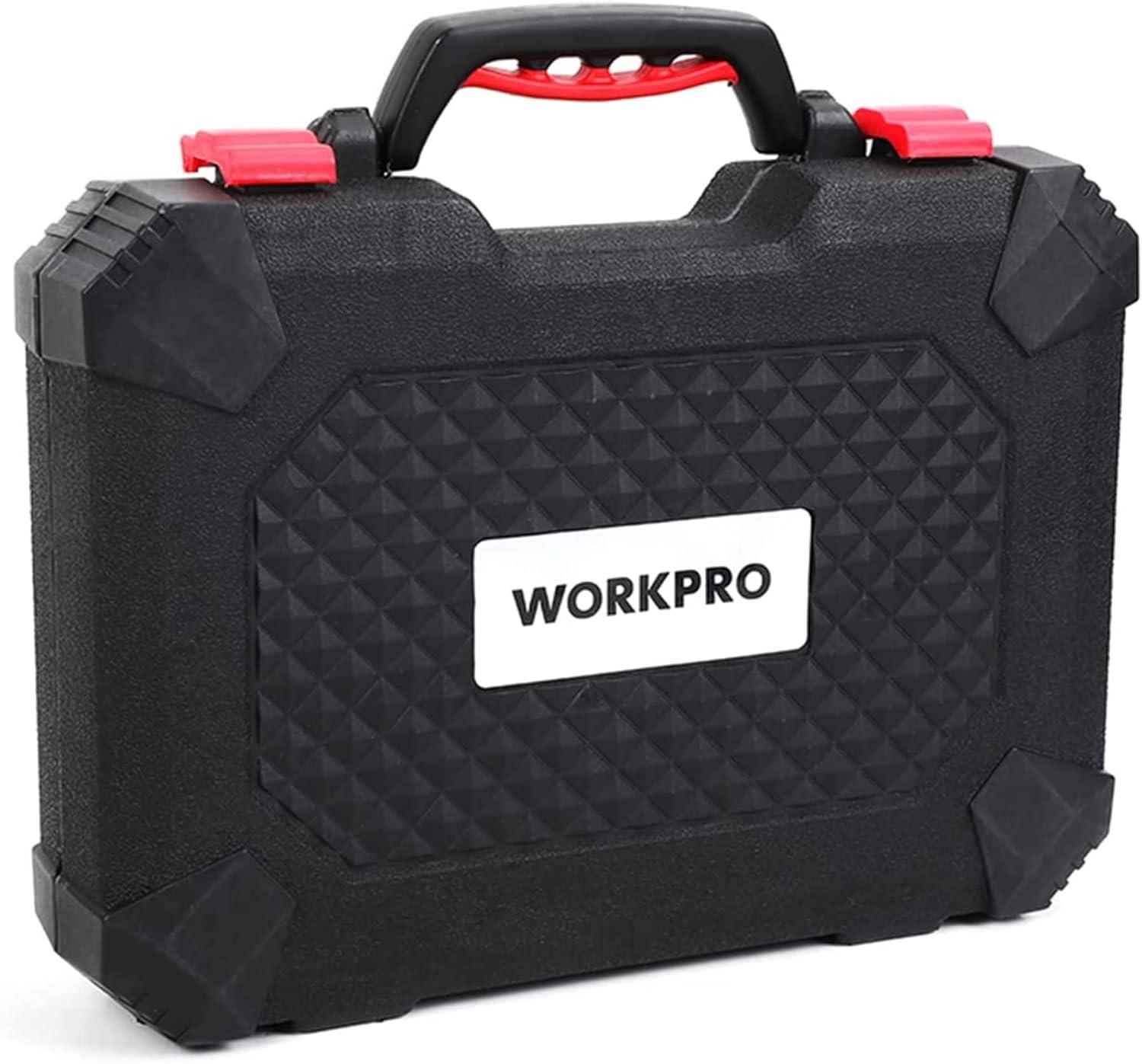 WORKPRO 160-Piece Home Repair Tool Kit with Storage Case, Ideal for DIY & Garage