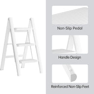 JOISCOPE 3-Step Ladder, 270kg Capacity, Anti-Slip Treads, Lightweight & Portable