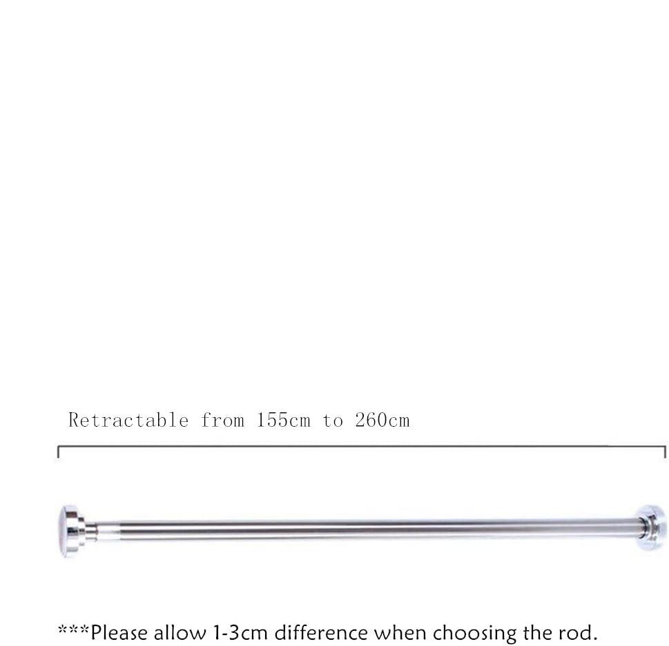 EC Breath Shower Curtain Rod, Stainless Steel, Tension Mounted, 155-260cm