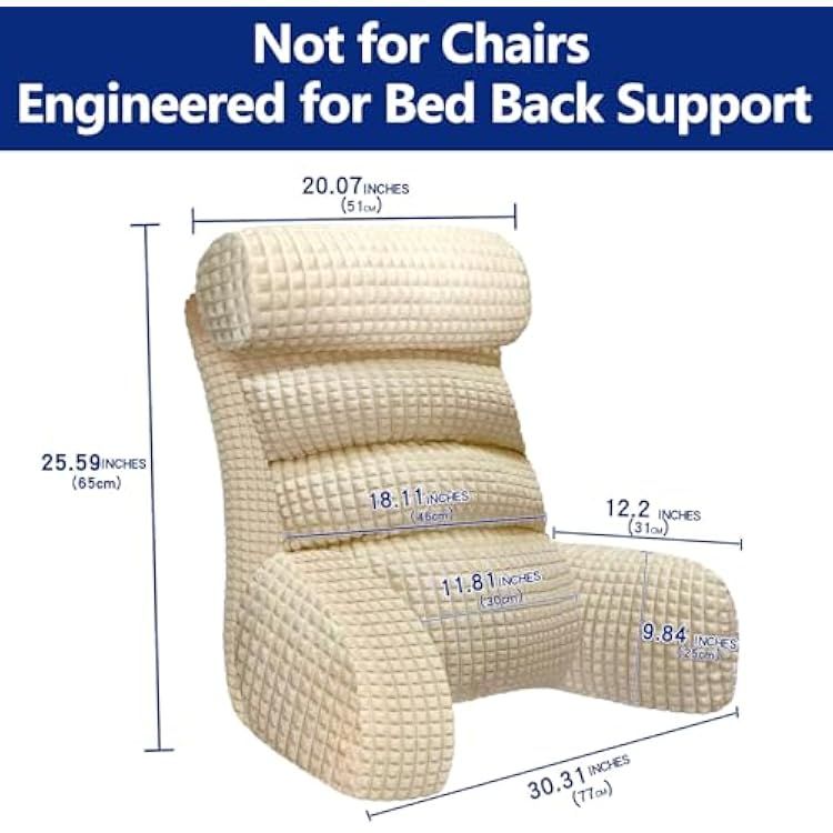 Reading Pillow for Bed Back Support Cuddle Cushion Sitting Upright Comfort Pillow
