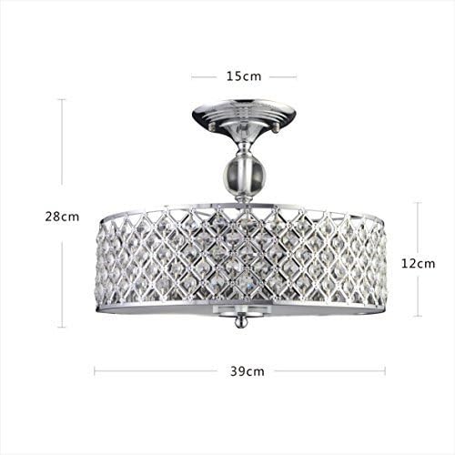 Crystal Ceiling Light 40cm Chrome Modern Chandelier E14 Saint Mossi Living Room