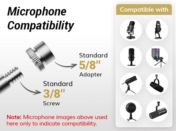 Microphone Isolation Shield Foam Pop Filter Tripod Stand Foldable TONOR Studio Kit
