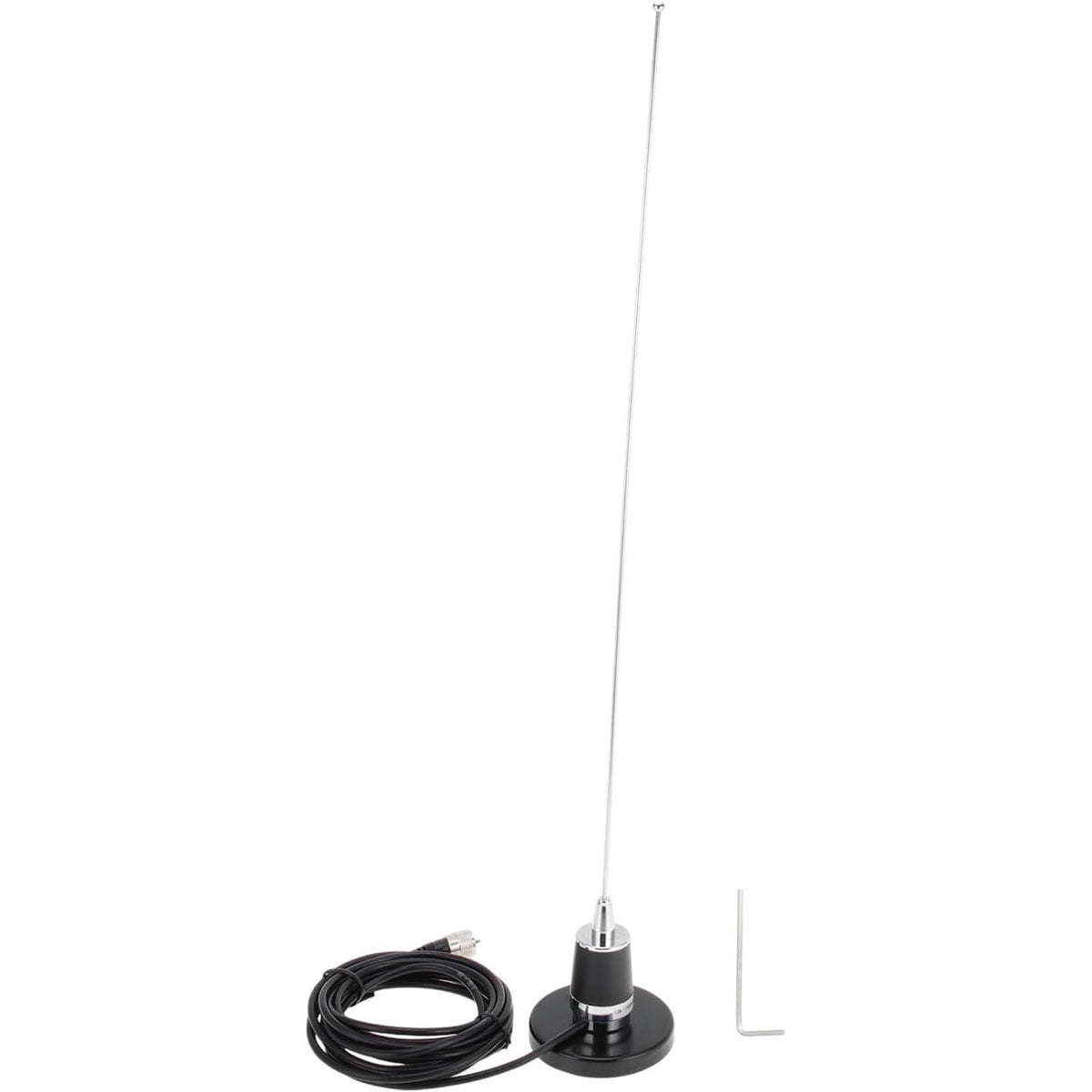 Car Radio Antenna 23.6 Inch Universal Sucker Mount 157.5 Inch Cable Black Aerial