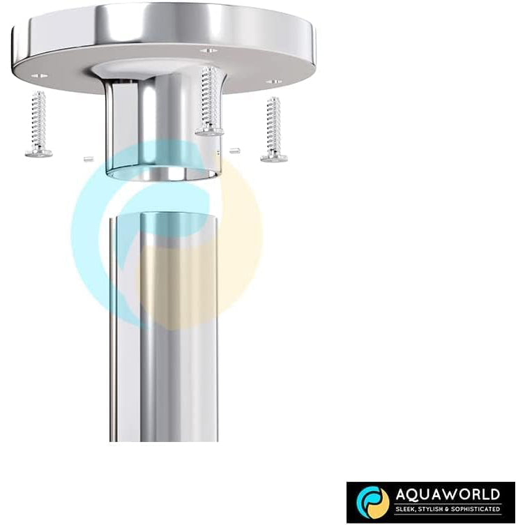 Aquaworld Oval Shower Curtain Rail, Ceiling-Mounted, Steel 110x64x28cm, 14 Rings