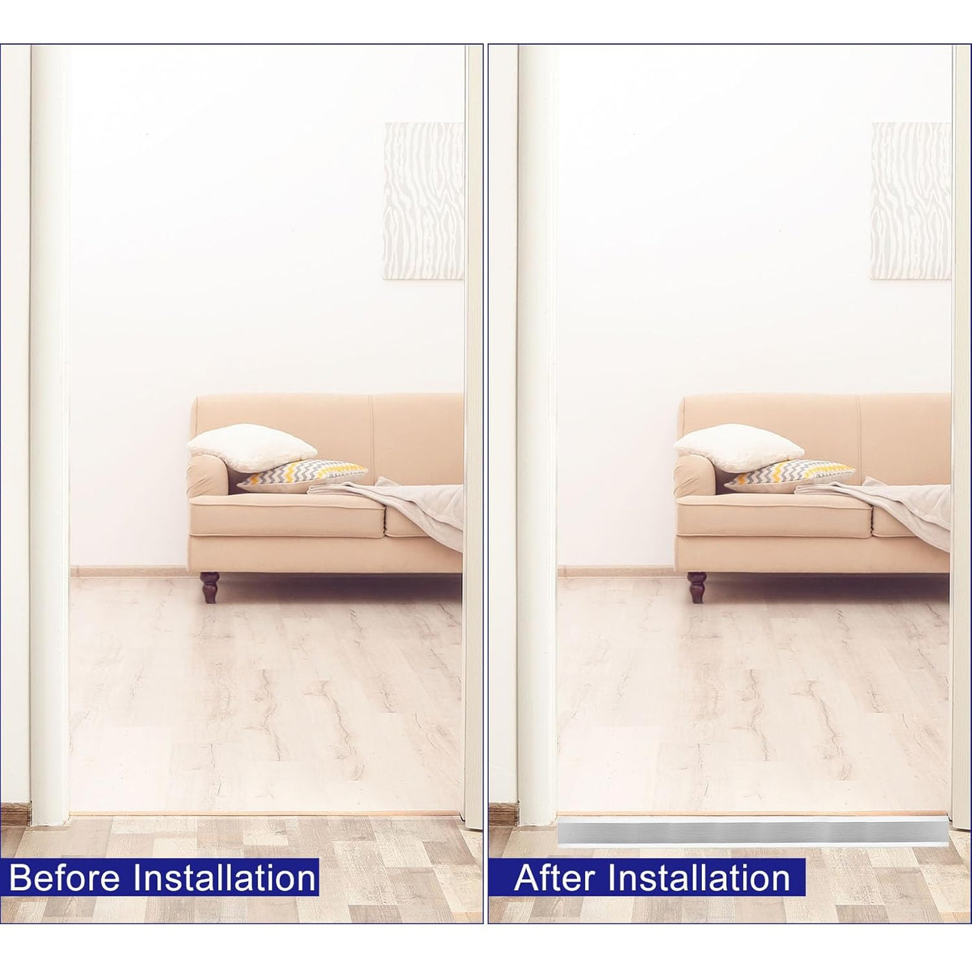 35.4'' Aluminum Floor Transition Strip Carpet to Tile Edge, 0.4-1.4'' Silver