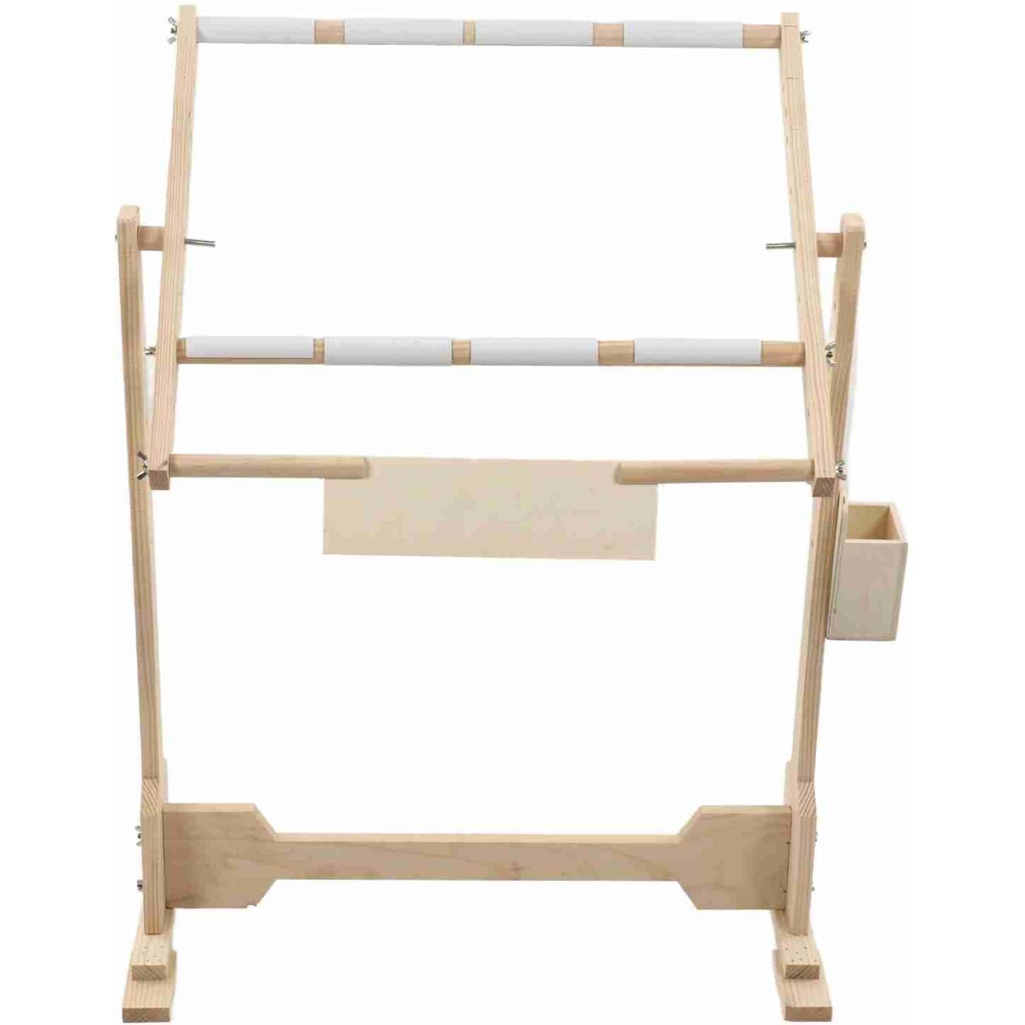 Adjustable Cross Stitch Floor Stand – Wood Pine, 5 Heights (41–68cm)